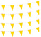 100 Feet Solid Yellow Pennant Banner Flags String, Triangle Bunting Flags for Grand Opening, Birthday Party, Festival
