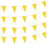 100 Feet Solid Yellow Pennant Banner Flags String, Triangle Bunting Flags for Grand Opening, Birthday Party, Festival