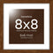 Homeforia 8x8 Picture Frame Brown, High-End Dark Oak 8 x 8 Square
