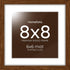 Homeforia 8x8 Picture Frame Brown, High-End Dark Oak 8 x 8 Square