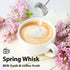 Handheld Milk Frother Rechargeable - Electric Whisk 3 Speed Adjustable, Coffee Frother Wand with 3 Stainless Whisks