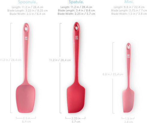 DI ORO Large Silicone Spatula, 600ºF Heat-Resistant, Seamless Design, Pro-Grade Non-Stick Silicone Rubber with