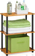 Industrial Style Marble White Side Table with Ample Storage
