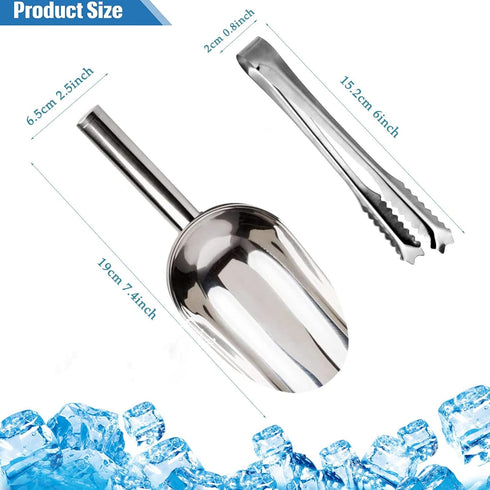 Sweet Candy Buffet Ice Tongs & Scoops - Silver, 6 Set