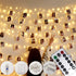 Microwear 33Ft Photo Clip String Lights,USB or Battery Powered,8 Modes 100 LED 10M