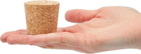Juvale 12-Pack Bottle Cork Stoppers, Size 22 (1.7 In Top x 1.46 In Base x 1.49 In Height) Brown