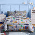 5 Set Set Nesker Pcs Comforter Twin Size, Construction Vehicles Car Bedding for Kids Teen, Town Tree Truck Bedding
