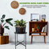 Aonagi 15" 2 Pack 11" 100lbs, Tall Metal Plant Stand, Wide Round Plant Stand for Flower Pots Up to Rustproof Iron Plant