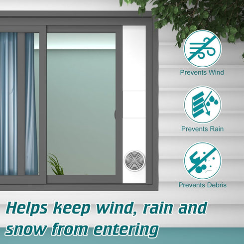 Portable Air Conditioner Window Kit with Foam Insulation, Adjustable Seal Panels for AC Hose, Fits Single Double Hung