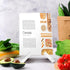 Cookbook Stand for Kitchen, Natural Rustic Bamboo White Recipe Book Holder for Kitchen Counter