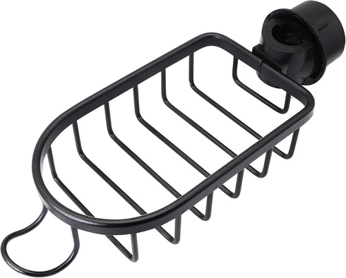 SinLoon Kitchen Faucet Sponge Holder - Space Aluminum Sink Caddy Organizer for Kitchen & Bathroom Accessories