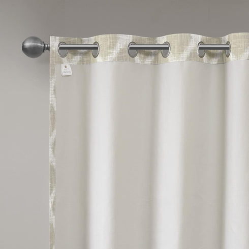 Sun Smart Blakesly Blackout Curtains, 50" x 84", Ikat Print, Thermal Insulated Light Blocking Drape