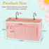 Bedside Storage Caddy for Headboards, Bunk Beds, Dorm Rooms, Light Pink Hanging Storage Bag for Books