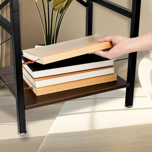 30'' 3 WRINGKIT Tall End Side Table, Height Small Telephone Table Stand with Tier Storage Shelf, Narrow Wood Nightstand