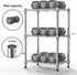 MZG Wire Storage Shelving 3-Tier Utility Shelving Unit, Steel Organizer Wire Rack for Home, Kitchen, Office - Chrome