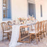 10Ft 1 Piece White Chiffon Table Runner - 27x120 Inches Sheer Chiffon Fabric for Bridal Party Decorations