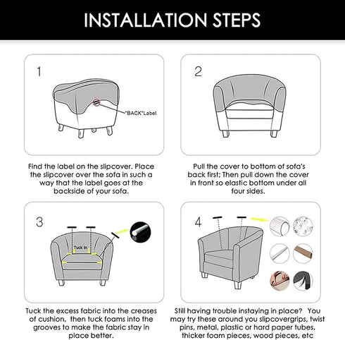 NILUOH Club Chair Slipcover Jacquard Tub Chair Cover Stretch Armchair Covers Sofa Cover Furniture Protector for Living