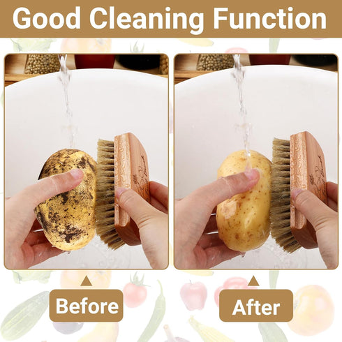 SEPGLITTER Vegetable Brush - Cleaning Brush for Potato, Carrot, Cucumber, and Fruits, Scrubber for Food