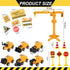 Vitalili 18 Set Construction Cake Topper, PCS Construction Cake Decorations Excavator Tower Crane Cupcake Topper
