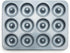Fox Run Non-Stick Mini Donut Pan, 12-Cavity Mold for 2" Donuts