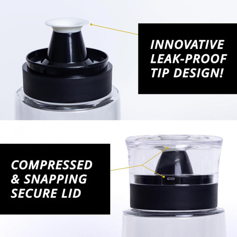 2pcs Set 10oz 300mL (V2, 2), Roen Olive Oil and Vinegar Dispenser with Labeling Stickers - Glass Bottles for Kitchen