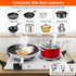 Electric Hot Plate, 2000W Double Burner with Adjustable Temperature & Handles, Black Stainless Steel Cooktop for Home
