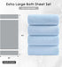 4 35"x70" Set Cozy Piece Extra Large Bath Towel Oversized Bath Sheet Blue Bath Towel for Bathroom Ultra Soft Highly