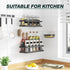 12 Storage,Black,3 Pack Youvip Adhesive Shower Caddy,Shower Shelves with Soap Holder and Hooks,Rustproof No Drilling