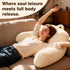 Jillche Bed Cozy Faux Fur Reading Pillow for Bed/Couch/Floor/Dorm, Great Back Pillow for Bed Sitting Up, Fluffy Fur Bed