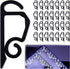 Vikdio 30 Pcs Black Gutter Hooks for Christmas Lights, Holiday Light Clips for Fixing Outdoor String Lights on