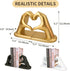 Kityemo Gold Decorative Bookends for Shelves, Heart Hands Book Ends Sculpture Aesthetic Decor for Bedroom Living Room
