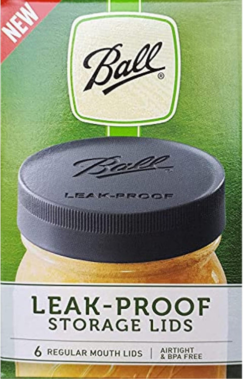 Ball Mason Jar Regular Mouth Leak-Proof Lids, 6-Count