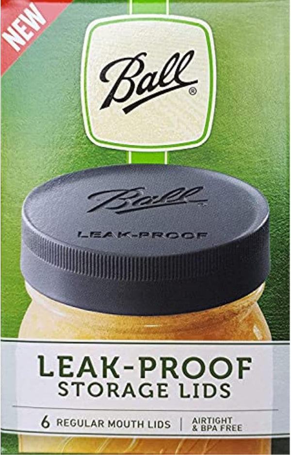 Ball Mason Jar Regular Mouth Leak-Proof Lids, 6-Count