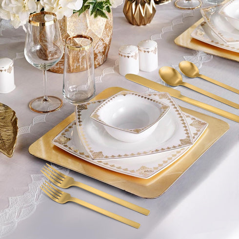 LAZAHOME 20-Piece Gold Silverware Set for 4, Stainless Steel Flatware Cutlery Set, Matte Finished, Dishwasher Safe