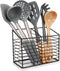 Utensil Holder for Kitchen Counter, Metal Utensil Holder Rack for Cooking Tools Storage, Sturdy Base, Drainage Hole for