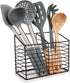Utensil Holder for Kitchen Counter, Metal Utensil Holder Rack for Cooking Tools Storage, Sturdy Base, Drainage Hole for