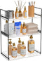 NPPLUS Bathroom Countertop Organizer, 3 Tier Metal Vanity Shelf, Matte Black Under Sink with Acrylic Tray for Makeup