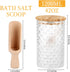 DOSTATNI 1200ML/42OZ Acrylic Bath Salt Jar with Wooden Scoop Bath Salt with Lids and Scoop Bath Salt Container Bath