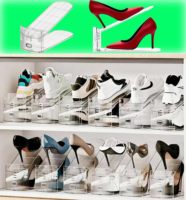 Shoe Slots Organizer for Closet 12PACK Shoe Stacker Adjustable Shoe Slots Organizer