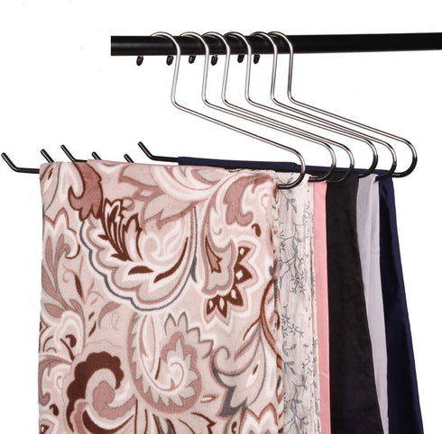 VASLIM 5 Pack Blanket Hangers, Heavy Duty Black Vinyl Coated Nonslip for Quilts, Comforters, Bedspreads, Table Cloths,