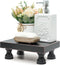 Modern Decorative Wood Pedestal Stand for Kitchen Decor, Retro Countertop Organizer for Soap Dispenser and Sponge Holder