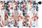 Leeva Leaves Printed Window Valance, Linen Texture Farmhouse Small Curtains, 52 x 18 Inch, One Panel