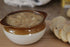 French Soup Crock Bowl, 12 oz, Set of 2 Bowls, Brown and Ivory