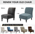 TOPYUMH Armless Velvet Accent Chair Covers Luxury Thick Velvet Chair Slipcovers, Removable Furniture Protector
