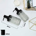 Ribbed Hand Glass Soap Dispenser Set of 2 for Bathroom Countertop & Kitchen Sink Decor, Easy Refill Wide-Mouthed Glass Soap Bottles with Matte Black Pump for Liquid Dish Soap-14.3 oz by Suanti