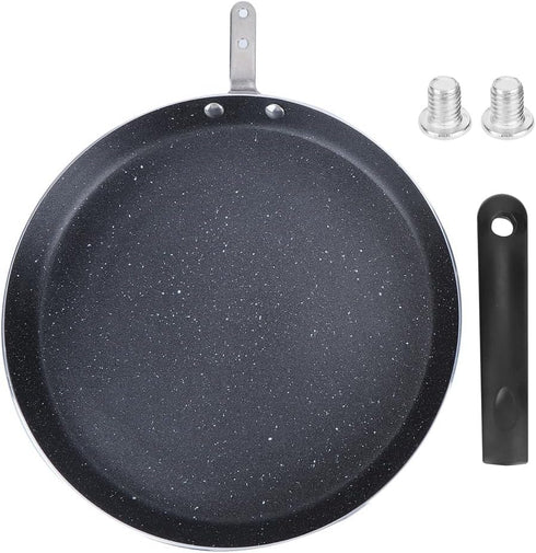 Yosoo Non Stick Frying Pan, Fast Heating Aluminum Alloy Cookware with Heat Proof Handle for Breakfast Pancake Egg Pizza (Large (10 inches)) by Yosoo