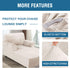 H.VERSAILTEX Velvet Chaise Lounge Cover - High Stretch Chaise Chair Cover for Living Room Soft Slipcovers with Arms