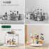 NATURE'S SOURCE 2 Tier Lazy Susan Organizer, 9'' Rotating Spice Rack for Cabinet, Kitchen, Pantry, Table Top