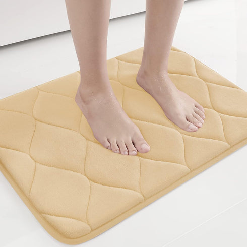Colorxy Memory Foam Bathroom Rugs, Ultra Soft Non-Slip Bath Mat, Water Absorbent Machine Washable Bath Carpet Rug