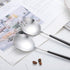 Salad Servers Spoon and Fork Set, 11.41 inch, 18/10 Stainless Steel with Titanium Plating (Black Silver)